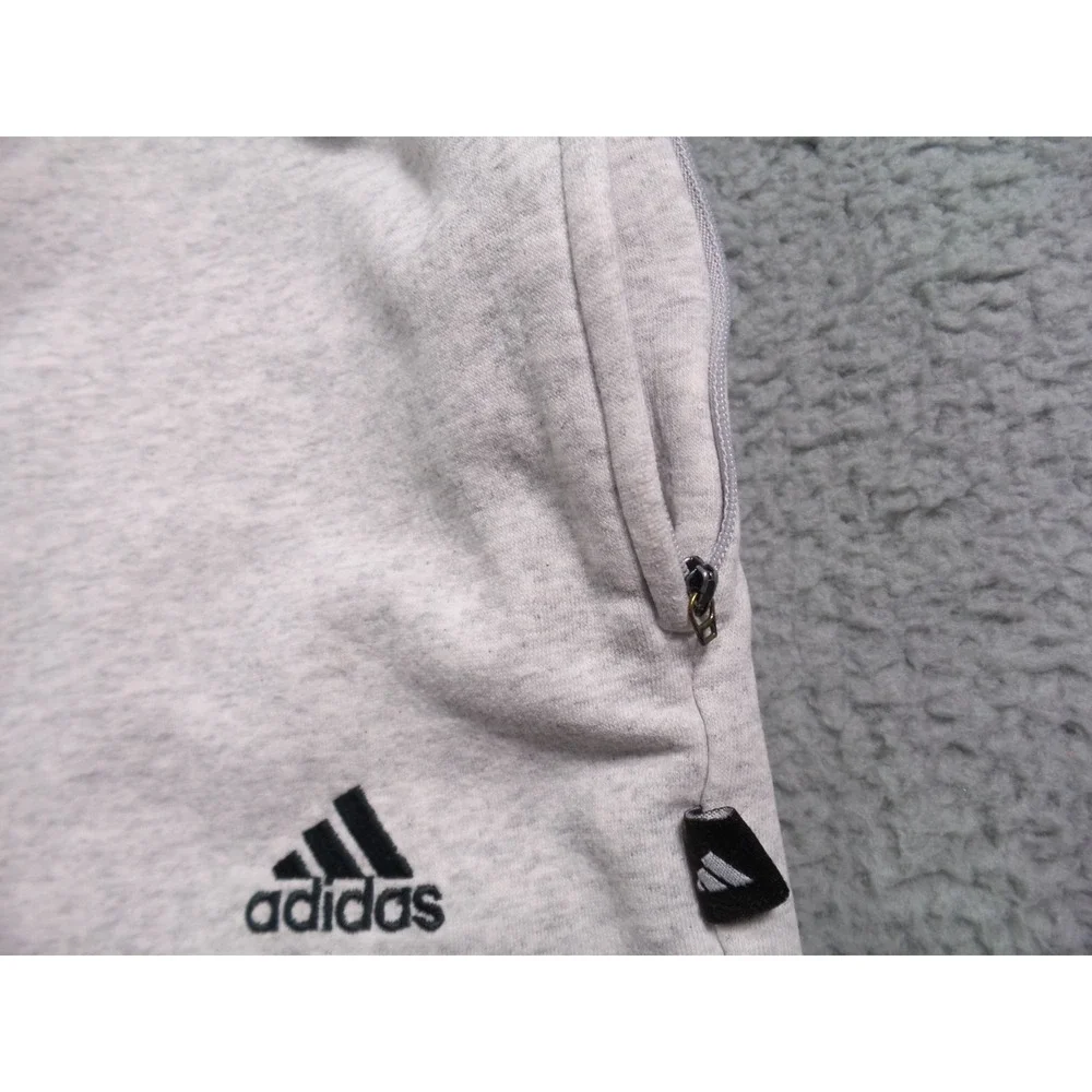 Vintage Adidas Sweat Shorts Mens Size‎ XL Gray Cut Off Zipped Pockets Drawstring